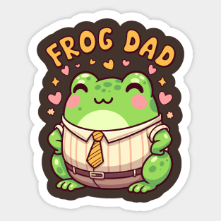 Kawaii Frog Dad Cute Toad Lover Father Sticker